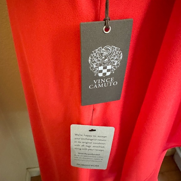 Vince Camuto Chiffon Cape Dress - Fuchsia Color - Picture 3 of 5